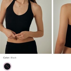 Frankie's Bikinis Black Halter Tank Top